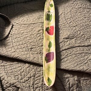 Hand-pained olive boat ceramic serve-ware 15”
214 West Ceramic.